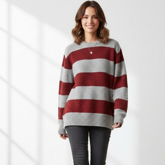 environment clothing  Co Sweaters - Vintage Environmental Clothing Co. Striped Wool Blend Sweater